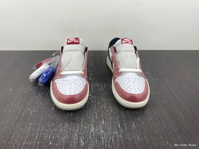 1st Kicks Shoes BLACK' JORDAN LOW 1 OG AIR X 'RED TROPHY FN0432-017 ROOM 0603